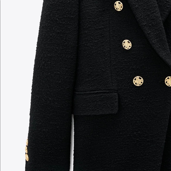 NWT Zara Blazer Limited Edition Black Brand New Size L - Picture 11 of 16